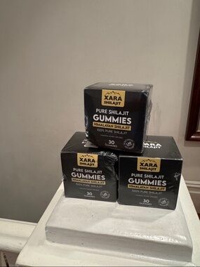 Xara Shilajit Pure Shilajit Gummies, 3 boxes -30 gummies each, 90 total.  NIB